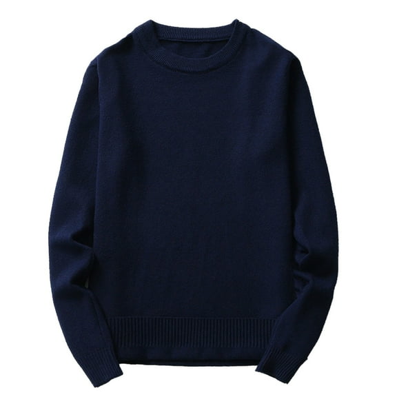 ketyyh-chn99 Men Sweater Men's Long-Sleeve Soft Touch Crewneck Sweater