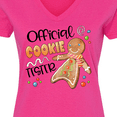 thumbnail image 4 of Inktastic Official Cookie Tester Cute Gingerbread Women's V-Neck T-Shirt, 4 of 5