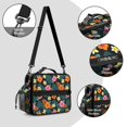 thumbnail image 6 of Insulated Lunch Bag Teen,Pioneer Flower Floral Print Pattern Toddler Lunch Bag Lunch Box,Bento School Lunch Bag with Adjustable Shoulder Strap and Bottle Holder, 6 of 6