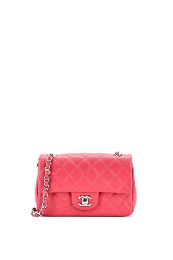 Pre-Owned Classic Single Flap Bag Quilted Lambskin Mini By Rebag