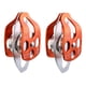 thumbnail image 5 of Advancent 2 piezas de polea antibobinado lateral de escalada de alta resistencia 32KN bloque de rodamiento de bolas Hardware de rescate 15mm carpas Naranja, 5 of 6