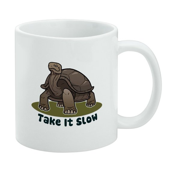 Tortoise Take It Slow Turtle White Mug