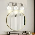 thumbnail image 4 of Hukoro 25.4 in. 3-Light Vanity Light with Brushed Nickel Finish and Clear Glass Shade, 4 of 8