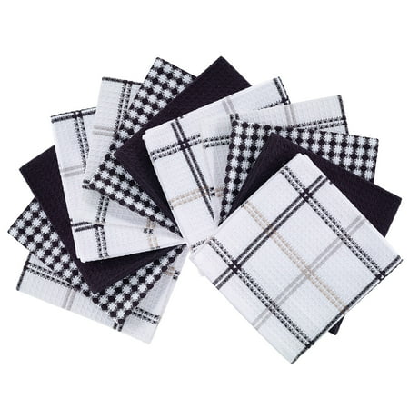 

T-fal-T-Fal Textiles 12-piece Flat Waffle Cotton Kitchen Dish Cloth SetNeutral