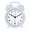 White, variant on AllWays Plaza Kids Alarm Clock - Double Bell Classic Home Cute Battery Operated Analog Mini Round Bedside Desk Alarm Clock - Pink