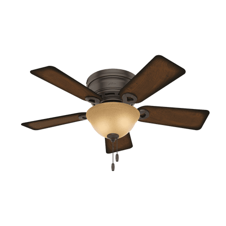 Hunter 42" Conroy Onyx Bengal Ceiling Fan with Light Kit and Pull Chain