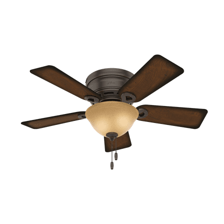 Hunter 42 Conroy Onyx Bengal Ceiling Fan With Light Kit And Pull