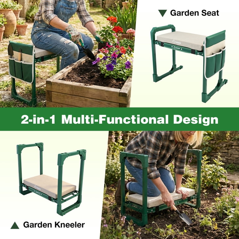 Saker Foldable Garden Kneeler and Seat, 400 lb Capacity photo 2