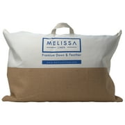 Melissa Linen King Size Goose Down Feather Pillow, 20" x 36", 1000 Thread Count Turkish Cotton Cover, Luxury Hotel Collection, Soft & Supportive for Side, Back & Stomach Sleepers