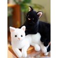 thumbnail image 2 of Simulation Plush Cat Toy Stuffed Black Lifelike Kitten Home Decor Gift For Girlfriend Birthday, 2 of 7