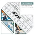 thumbnail image 5 of 90 Degree Double Strip Quilt Ruler, 10 Inch Acrylic Triangle Rulers, 5 of 5