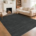 thumbnail image 1 of Area Rug 5x7 for Bedroom Contemporary Minimalist Non-Slip Low Pile Carpets Black Modern Solid Machine Washable Simple Rugs for Living Room Nursery Room Decor, 1 of 15
