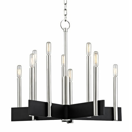 

Hudson Valley Lighting 8825 Abrams 10 Light 25 Wide Taper Candle Chandelier - Nickel