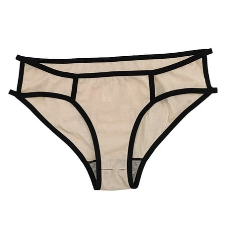 Yuzhih Seamless Thongs for Women Breathable Low Waisted Thong Underwear No Show Breathable Panty