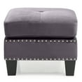 thumbnail image 3 of Glory Furniture Nailer Velvet Upholstered Ottoman in Gray, 3 of 5
