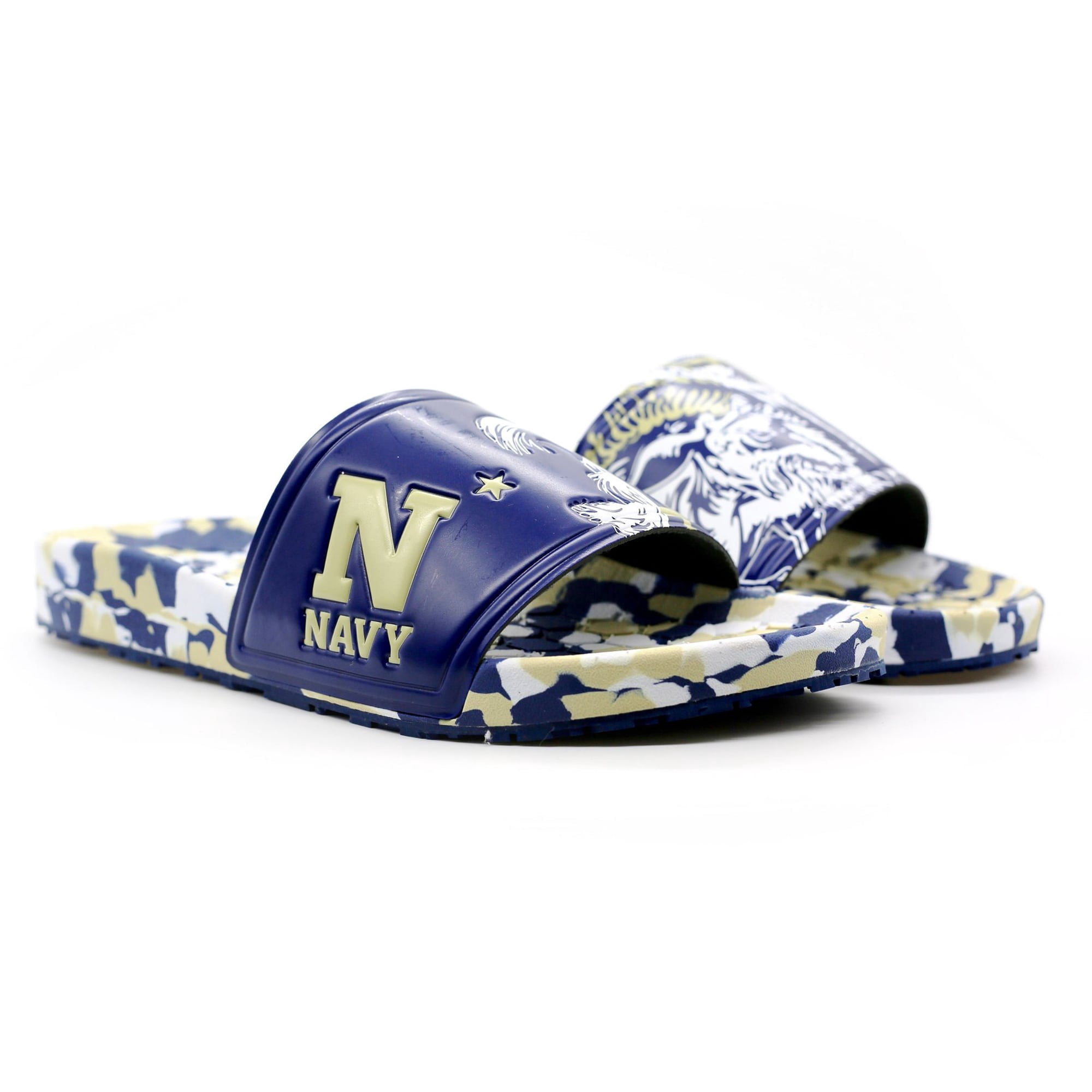 NWT Hype Brand Naval Academy Slides Men’s Size 10 ISlide USA United States Naval Academy Navy NCAA Custom  main image 3