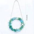 thumbnail image 3 of Rirozkan Handmade Sea Glass Wreath, Coastal Nautical Decor, Beach Themed Wall Art, 8 Inch, for Front Door Mantel Display, 3 of 5