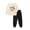 Beige & Black, variant on Arshiner Boys Camo Clothes 2 Piece Graphic Printed Sweatshirt and Pants Outfit Fall Winter Clothing Set