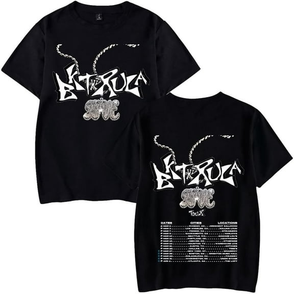 Bktherula Unisex Streetwear Cotton short sleeved round neck T-shirt unisex fashion pattern T-shirt