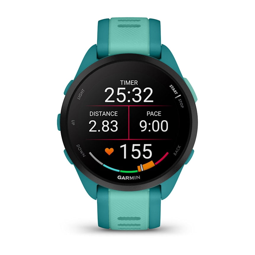 GARMIN, G010-N2863-32, Smartwatch, Forerunner 165 Music Running, GPS, WiFi, Turquoise/Aqua, 1 Each, 1, 1, 1
