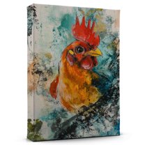 Chicken Isa Brown Canvas Wall Art Animal Decor, Chicken Isa Brown Canvas Prints Wild Animal Artwork for Living Room Bedroom Office 190HD217