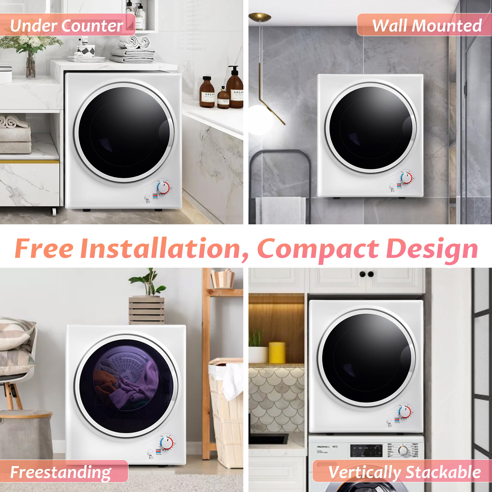  iTOTU Dessiz Portable Dryers, Compact Clothes Dryer