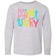 thumbnail image 3 of Inktastic Colorful State of Kentucky Long Sleeve Youth T-Shirt, 3 of 5