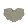 thumbnail image 2 of Lovskoo Fashionable Solid Color Comfortable And Cute Pleated Newborn Bib For Boys And Girls Free Size Coffee, 2 of 3