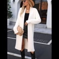thumbnail image 4 of Suéteres Cárdigan Largos para Mujer, Suéter de Punto de Otoño A , Chaqueta de Larga, Abrigos, Ropa de Invierno un Tamaño, 4 of 10