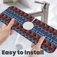 thumbnail image 6 of Sikiie Vintage Corn Pattern in Red Blue Splash Guard for Sink Faucet-1 PC Super Absorbent Fast Drying Mat Sink Gadgets-Splash Guard for Kitchen, Sink Mat, 6 of 7