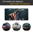 thumbnail image 5 of Zufioo American Flag Print Car Aluminum Front License Plate, 12x6 Inch Decorative Personalized Car License Plate Car Accessories, 5 of 8