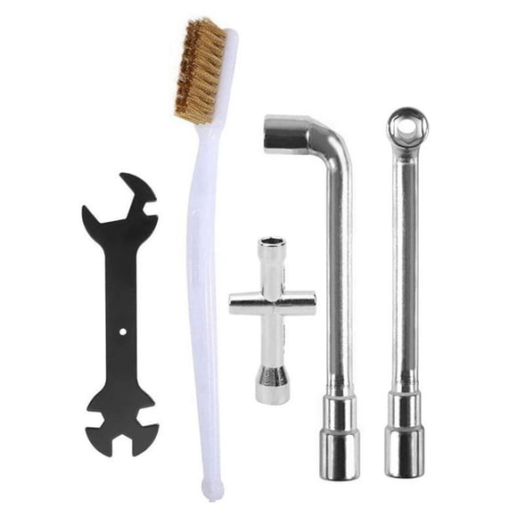 Pack of 5 3D Printer Parts Wrench + Mini Phillips Socket + Nozzle Brush + 6 mm 7 mm L Wrench for Ender 3 Tools
