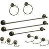 Baldwin 11-Piece Bath Hardware Set, Antique Brass