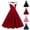 Style1-Red dresses for women, variant on Women's Off-The-Shoulder Retro Swing Dress, Fit-and-Flare Silhouette, Structured Fabric for 1950S Party, Cocktail, Prom, Wedding Black XL