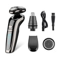 thumbnail image 3 of Barba eléctrica Trimmer 3W inalámbrico IPX5 Afeitador a prueba de agua Afeitadora Seco Mojado Cubriendo Viaje Cabello Máquina de afeitar con cabezas de reemplazo Negro sidaley CE001612-01B, 3 of 7