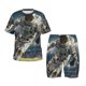 thumbnail image 1 of Fotbe Astronaut Soccer Field Pijama Estampada de 2 Piezas para Niños – Ropa de Dormir de Manga Corta Cómoda para Niños y Niñas, Camiseta y Shorts de Algodón-4X-Large, 1 of 6
