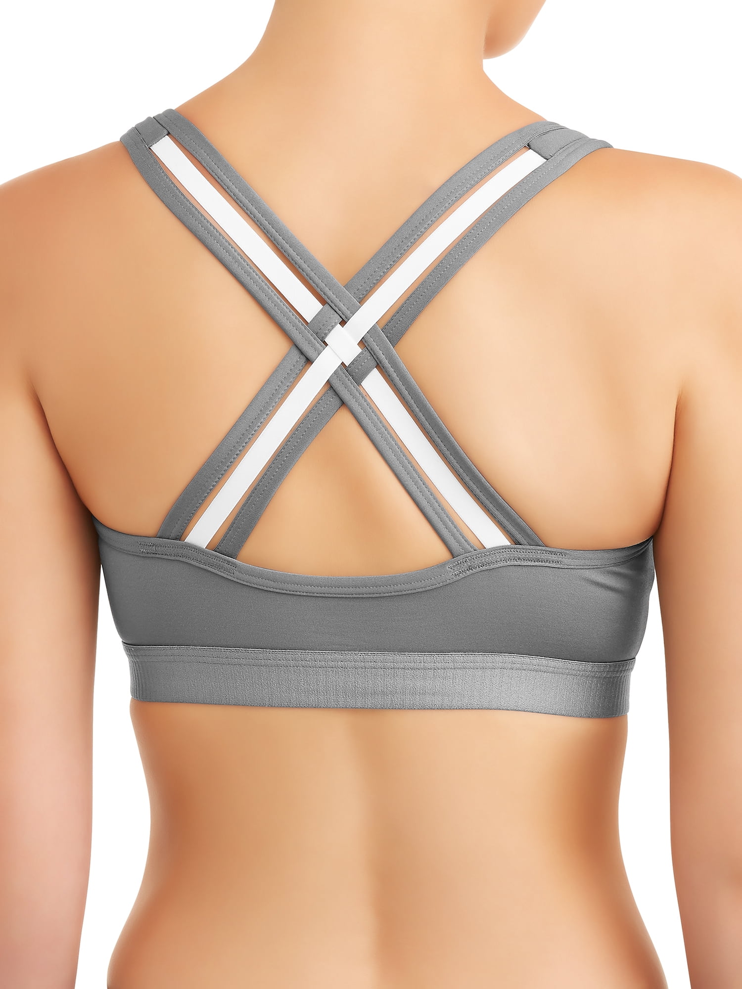 Avia Strappy Sports Bra for Women, Medium Support ,S-3XL, 2-Pack