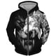 thumbnail image 3 of Sudadera con capucha y cremallera con estampado 3D de lobo y animal genial para hombre y mujer, moda urbana, jersey de gran tamaño para niños, talla europea Y2K, 3 of 4