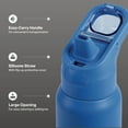 thumbnail image 4 of TAL 32oz Stainless Steel Dual Sport Water Bottle with Silicone Straw and Lock Lid, Blue, 4 of 12