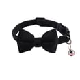 thumbnail image 1 of Velvet Suede Bow Pet Cat Collar Adjustable Soft Buckle Collar for Small Dogs Cats Cute Comfortable Pet Accessory, 1 of 6