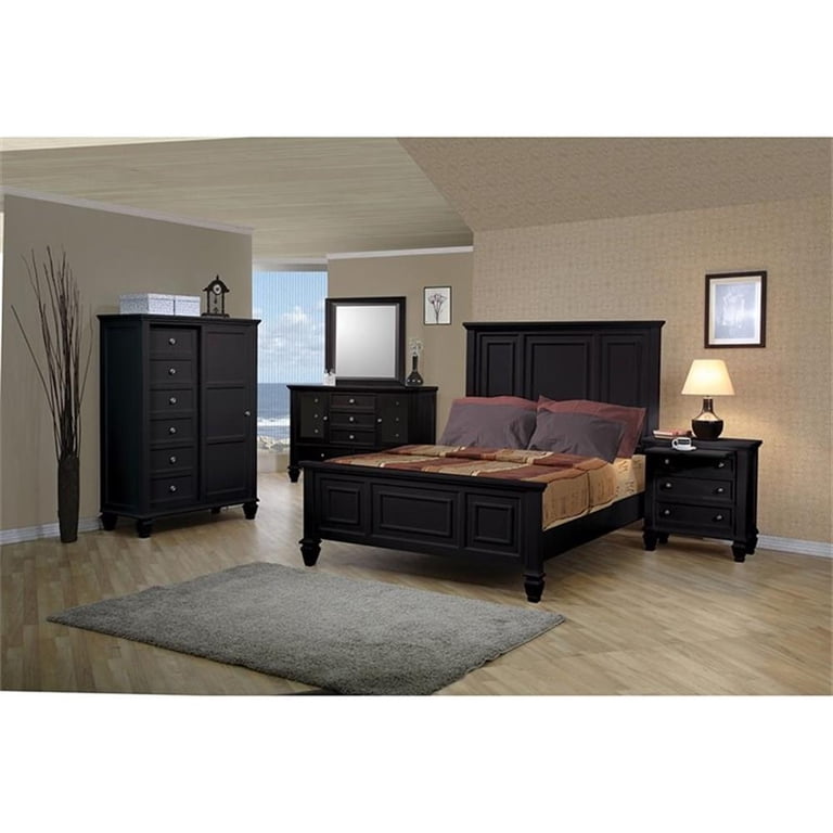 black and silver dresser and nightstand Benjara Lexi Black and Silver 7 drawer 64.2 in. Dresser with Mirror BM338494