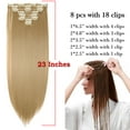 thumbnail image 4 of SEGO Clip in Hair Extensions Straight Full Head Real Hair 8 Hair Pieces 18 Clips For Women Hollywood Hair Accessory Blonde/Golden/Red/Purple/Pink/Blue/Black, 4 of 8