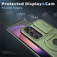 thumbnail image 3 of SaniMore Case for Samsung Galaxy A13 5G, Slidng Camera Window with Kickstand Holder, Magnetic Car Mount, Function Slim Fit Protection Shockproof Anti-fall Magnetic Cover for Galaxy A13 5G, Olivegreen, 3 of 6