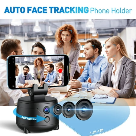 Image of Auto Tracking Phone Holder WeGuard 360° Rotation Auto Face Tracking Gimbal Stabilizer & Selfie Stick Phone Tripod for Live Vlog TikTok YouTube Livestream. Rechargeable Battery No App Required