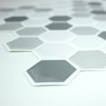thumbnail image 2 of Grey Hexagon Peel and Stick Backsplash Tiles - 10.5", 4 Pack, 2 of 7