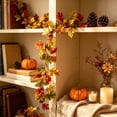 thumbnail image 4 of Artificial Maple Leaves Pumpkins Sunflowers and Vines Garland Flexible Reusable 69 Inch for Thanksgiving Home Decor, 4 of 6