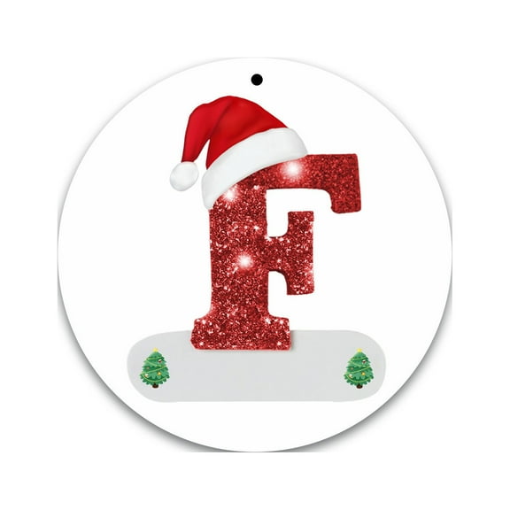 Lilgiuy Christmas Tree Decoration Pendant, Personalized Christmas 26 Initial Letter Ornaments, DIY Hanging Ornaments for Christmas Tree Indoor Christmas Decorations Christmas Xmas Gifts for Kids