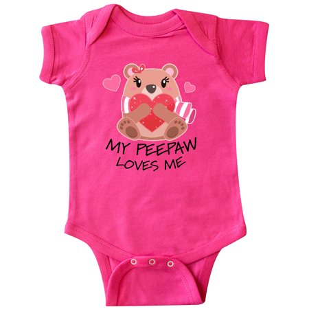 

Inktastic My PeePaw Loves me- bear and hearts Gift Baby Boy or Baby Girl Bodysuit