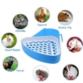thumbnail image 2 of Caja de Arena para Conejos DareGume Azul Orinal de Esquina para Mascotas Pequeñas Accesorios de Jaul, 2 of 7
