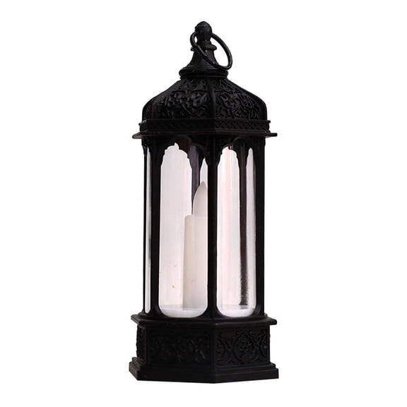 Wind Lantern Six Corners Lighting Vintage Christmas LED Candle Lantern